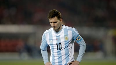 Lionel Messi shown during Argentina's loss in the Copa America final to Chile on Saturday. Fernando Bizerra Jr / EPA / July 4, 2015