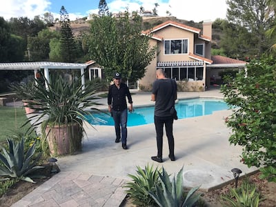 Sarikaya and a Turkish cinematographer doing a site visit in California to survey the shooting location. Courtesy Erik Spurgin