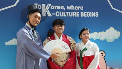 'To Korea, Where K-Culture Begins' is a two-day event taking place at Dubai Festival City Mall. All photos: Pawan Singh / The National