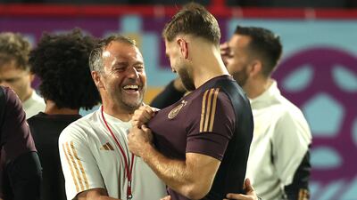 Hansi Flick with Niclas Fullkrug. Getty