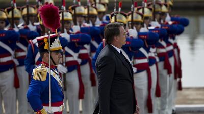 Jair Bolsonaro is recognised as commander-in-chief of the Brazilian Armed Forces. Getty
