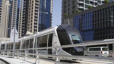 The Dubai Tram will serve 11 stations at 10-minute intervals during peak hours and 12-minutes during off-peak hours. Sarah Dea/The National