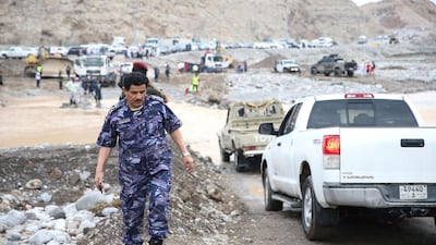 RAK emergency and crisis team saved hundreds of trapped people in mountains and valleys. Courtesy Ras Al Khaimah Police
