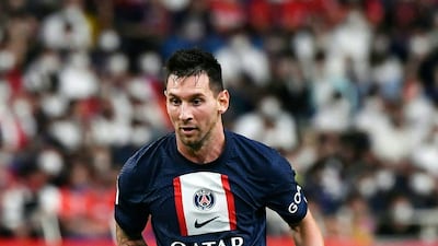 Lionel Messi controls the ball. AFP