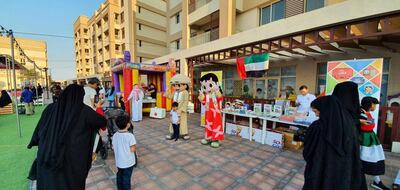 Families attend festivities at Mina Al Arab lagoon walk in Ras Al Khaimah. Ruba Haza / The National