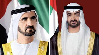 President Sheikh Mohamed and Mohammed bin Rashid congratulate Liz Truss on becoming prime minister of the UK. Photo: Wam