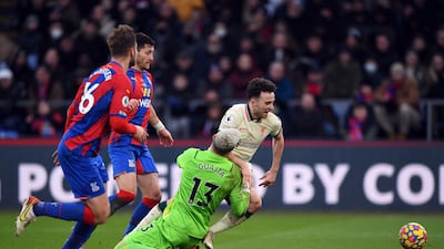 CRYSTAL PALACE RATINGS: Vicente Guaita – 5. The Spaniard had no chance for the opening goal but should have done more to stop Oxlade-Chamberlain scoring at the near post. He was on the wrong end of a poor penalty decision. AFP