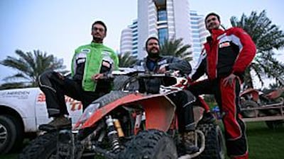 Andrea, Paolo and Marco Rossetti eventually arrived in Fujairah after enduring tough conditions in the desert.