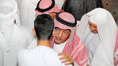 Muslims gather with friends and family to mark Eid together. Pawan Singh / The National