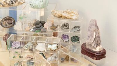 Caroline's home is decorated with souvenirs from foreign travel