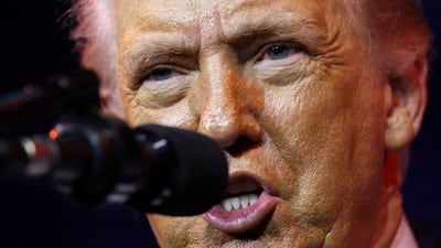 US President Donald Trump addresses House Republicans at at the Kennedy Centre in Washington on January 6. Reuters