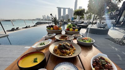 The iftar spread at Two.0, the restaurant at Cove Beach Abu Dhabi.