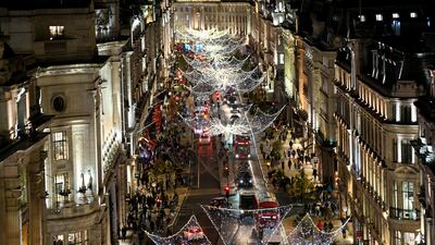 London's West End is shining bright.