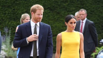 Meghan picked a dazzling yellow Brandon Maxwell dress to attend the Commonwealth Youth Challenge. A midi sleeveless column dress that skimmed rather than clung, it looked sensational. Getty Images