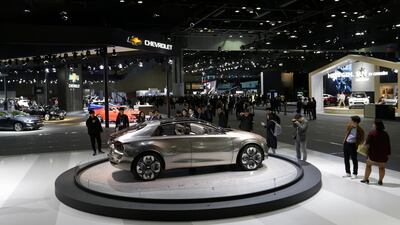 Kia Motors' concept Imagine is displayed during a media preview. Ahn Young-Joon / AP