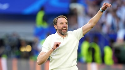 England manager Gareth Southgate celebrates victory. PA