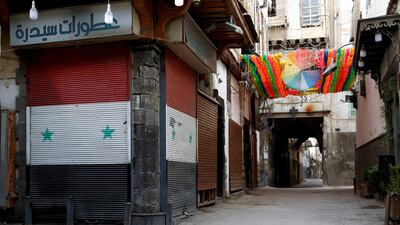 Shops are shut in Damascus as part of the Syrian government's preventive measures against the spread of the coronavirus disease Covid-19. Reuters