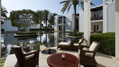 Terrace water garden view in one of Chedi Club Suites. Courtesy GHM Group