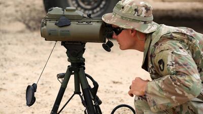A US soldier observes the terrain. Chris Whiteoak / The National