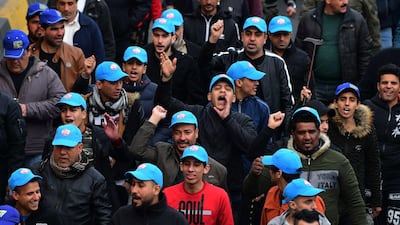 Supporters of Iraqi Shiite cleric Muqtada al-Sadr take part in a protest at the Al-Tahrir square in central Baghdad. EPA