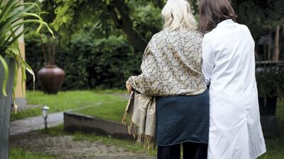 Relatives are often left with the stress of caring for parents with conditions such as Alzheimer's. Getty