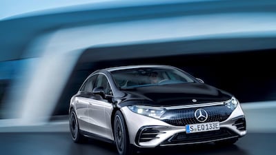 The front grille on the EQS is a more restrained affair than some of its Mercedes brethren.