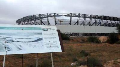 This 60,000-seat stadium under construction in Tripoli is of the six venues that would be employed for the 2017 Africa Cup of Nations in Libya. Mahmud Tukia / AFP