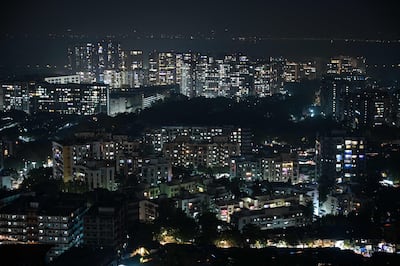 The city skyline of Mumbai, the financial hub of India where most people have started going back to offices as Corvid restrictions are eased AFP