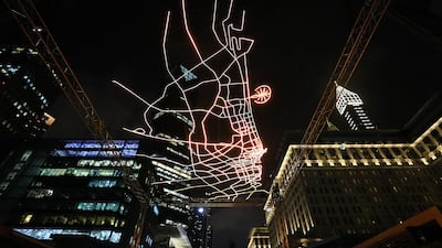 The exhibition uses satellite images of the emirate to show its evolution over the past 50 years.