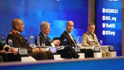 A panel discussion at the Manama Dialogue in Bahrain last week. AFP