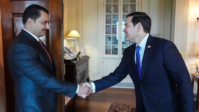Lt Gen Saddam Haftar, deputy commander of the Libyan National Army, meets US Secretary of State Marco Rubio. Photo: Marco Rubio / X