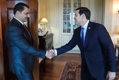 Lt Gen Saddam Haftar, deputy commander of the Libyan National Army, meets US Secretary of State Marco Rubio. Photo: Marco Rubio / X