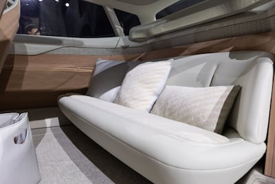 The interior of the Kia EV4 concept electric vehicle. Bloomberg