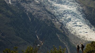 A spectacular view of a glacier on the Tour du Mont Blanc. Courtesy Stuart Butler
