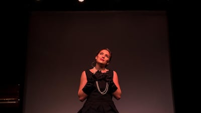 Beth Burrows performs as Audrey Hepburn in her show Sirens of the Silver Screen. Alex Atack for The National