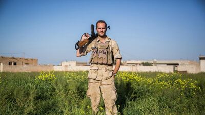 A 28-year old foreign fighter from the UK, nick-named by Kurdish fighters as Hewal Baran in the outskirts of the north-western Syrian town of Tal Tamr, north of Hasakeh, near the border with Turkey, as he fights alongside People Protection Unit (YPG) fighters under the commanders, Sider and Gerzan.