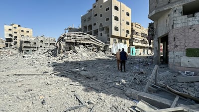 The hospital compound and buildings around it were destroyed by shelling. Reuters