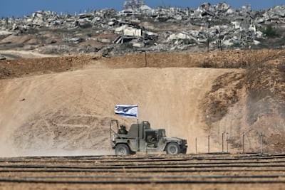 Israeli troops patrolling the border with the Gaza Strip. EPA