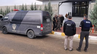 One of the three men is arrested after NCA officers joined security forces in Iraq’s Kurdish region targeting a UK-linked, people-smuggling network. Photo: NCA