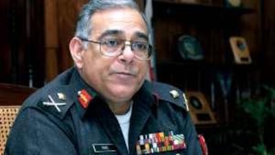 Maj Gen Tariq Khan, the commander of Pakistan's paramilitary Frontier Corps.