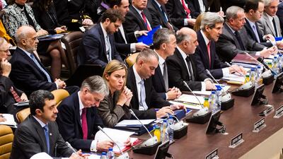 Sheikh Abdullah participates in a meeting with Nato foreign ministers in Brussels. Wam