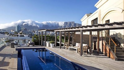 The pool deck of the One Above penthouse. Courtesy Lightfoot