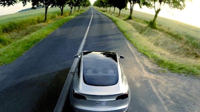 The Model 3 will offer almost 350 kilometres of range on a charge, which takes an hour, and goes from 0-100kph in under six seconds. Tesla