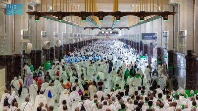 The world's largest cooling system is operating at the Grand Mosque in Makkah, as more than a million Hajj pilgrims gather in the Saudi city. SPA