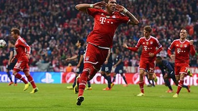 Mario Mandzukic scored 22 goals in all competitions for Bayern Munich. Lars Baron / Bongarts / Getty Images