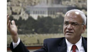 Saeb Erakat, the chief Palestinian negotiator, who has resigned oapparently after an investigation commission found him responsible for documents on the Middle East peace process being leaked to the broadcaster Al Jazeera.