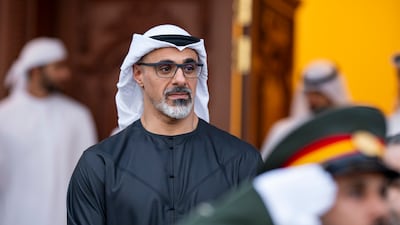 Sheikh Khaled bin Mohamed, Crown Prince of Abu Dhabi, will travel to Canada on Monday to begin an official visit. Abdulla Al Bedwawi / UAE Presidential Court