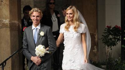 James Cook and Poppy Delevigne depart St Pauls Church in Knighstbridge after thier wedding on 16 May, 2014 in London, England. Stuart C. Wilson / Getty Images