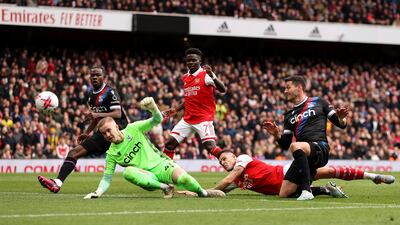 CRYSTAL PALACE RATINGS: Joe Whitworth 6: Made good save to deny Odegaard from the edge of the box in first half. Excellent decision to punch come off his line and punch away Saka cross and deny Xhaka a tap-in just after the restart. Getty