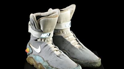 Marty McFlys Light-up Nikes. Courtesy Prop Store